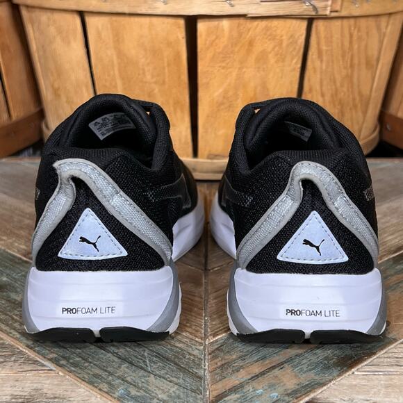 Puma Minima Black Silver White Lifestyle Sneakers Running Shoes Womens Size 8 - Picture 6 of 11